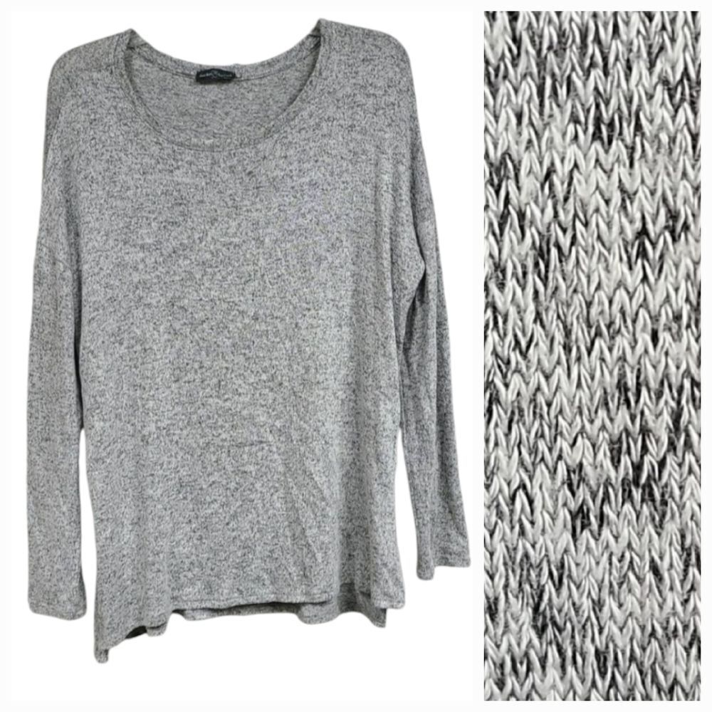 Market & Spruce Marled Gray Super Soft Pullover Sweater Large Comfy Work Layer